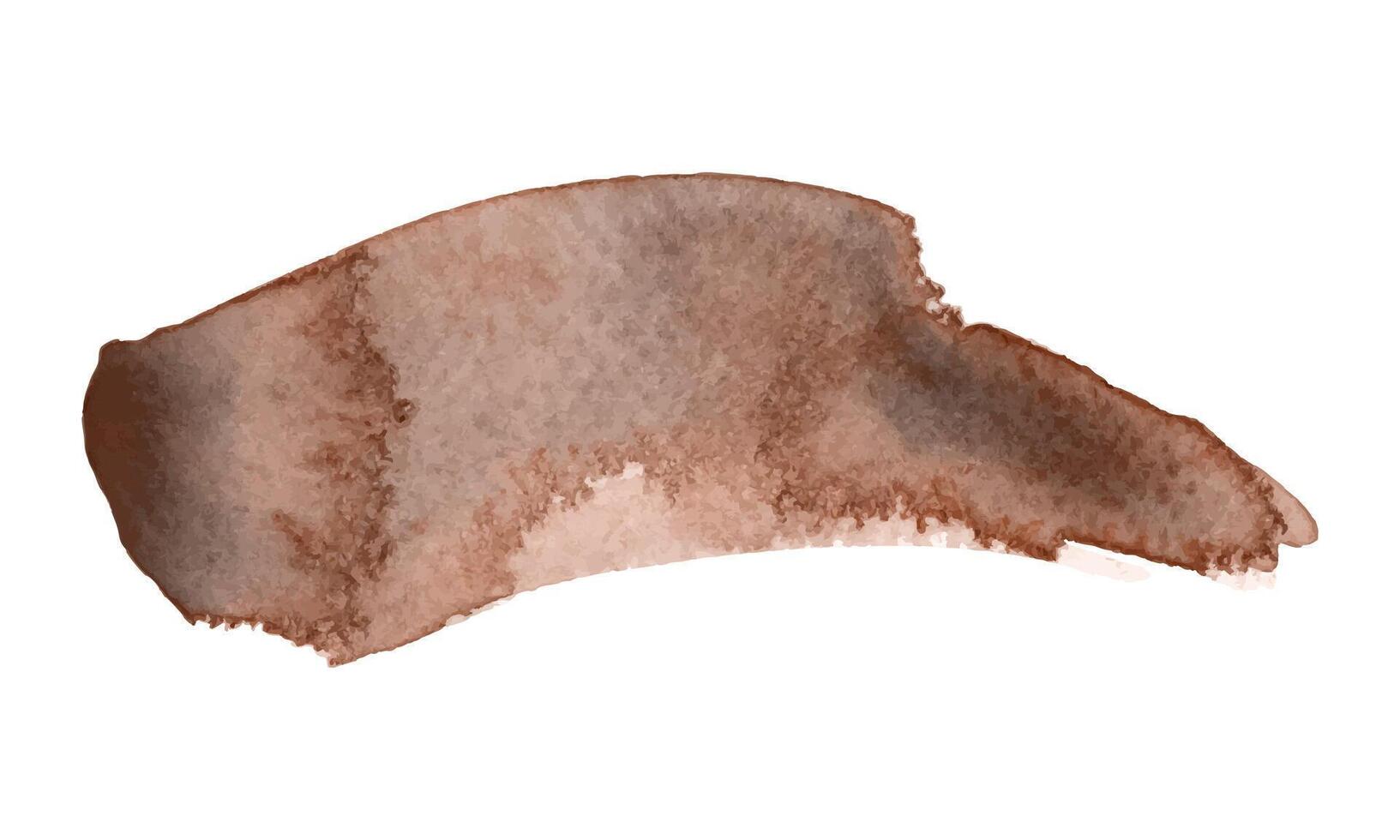 Watercolor brushstroke in the 2025 color of the year Mocha Mousse. Hand drawn gradient effect template with elegant warm brown tone. Perfect for creating trendy graphic resource and trendy designs. vector