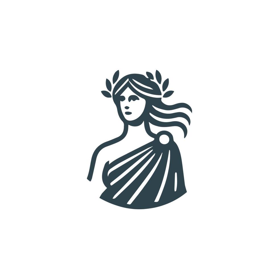 Greek goddess logo vector