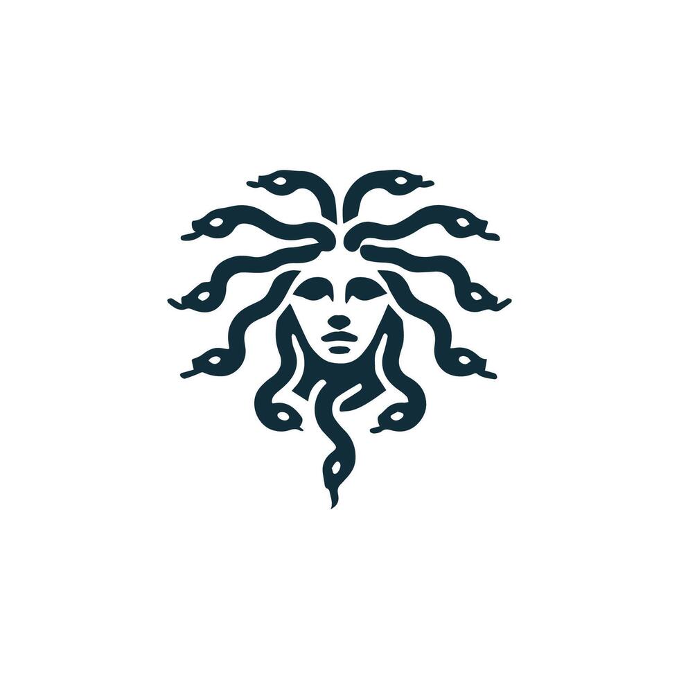 Iconic Medusa logo vector