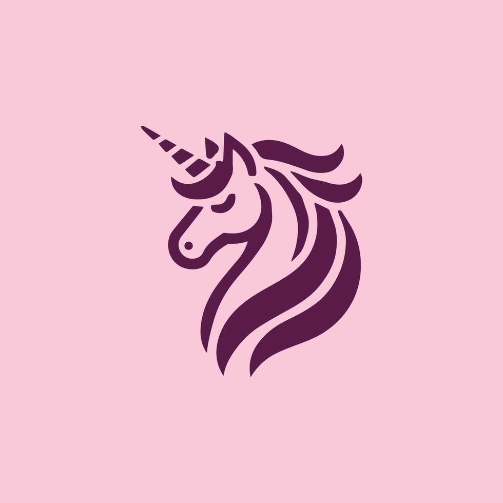 Iconic unicorn logo vector