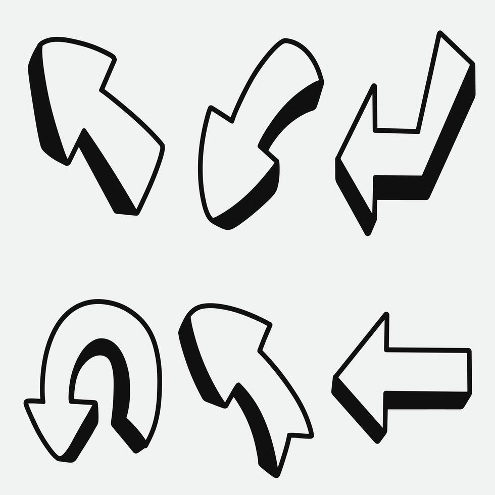 set of arrows good for icon, symbol, element design, logo, et vector