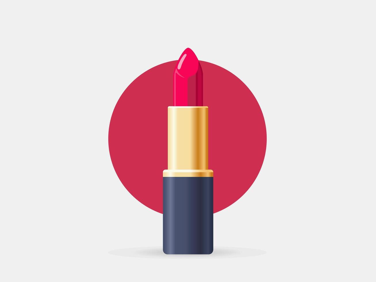 Lipstick with red product and dark body vector