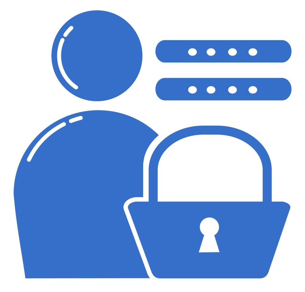A person holding a lock and a key vector