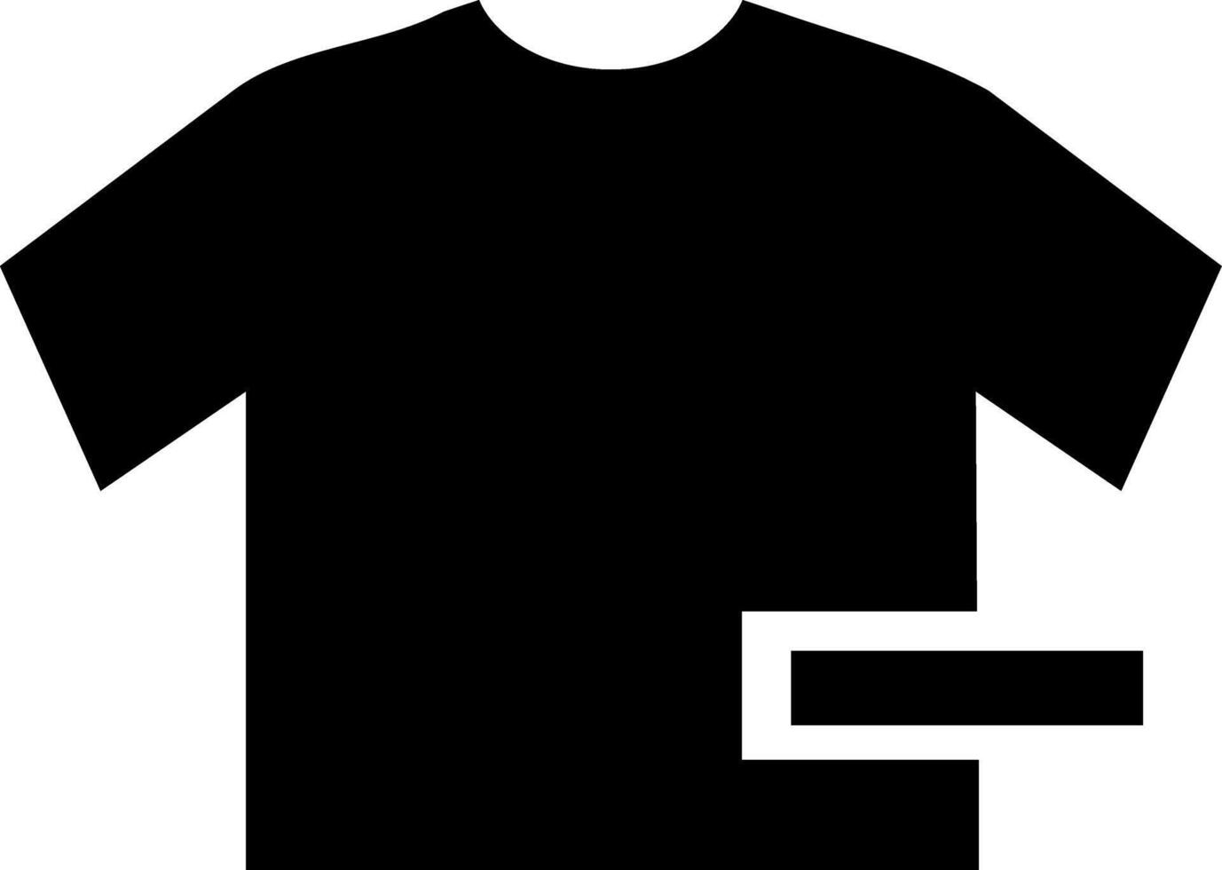 A black t - shirt with a white pocket vector