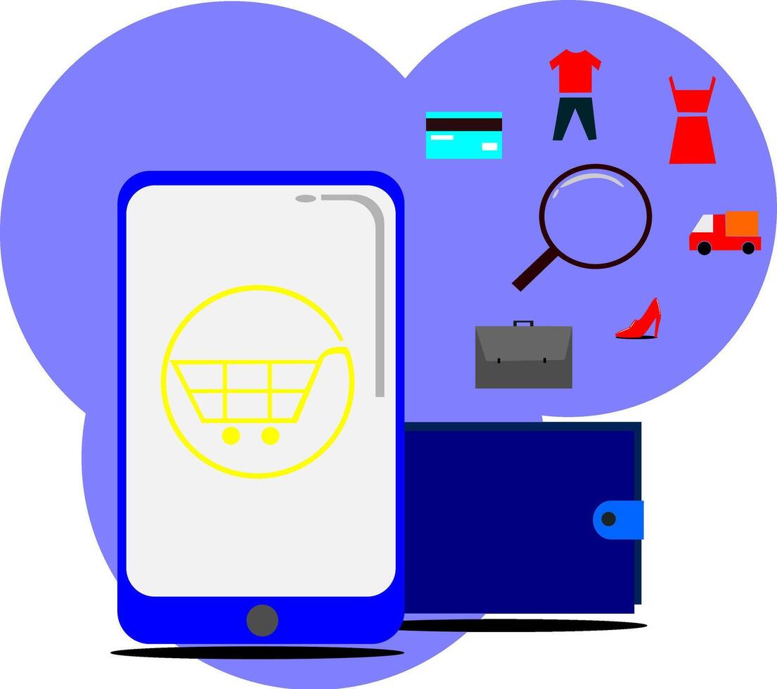 Mobile commerce in india vector