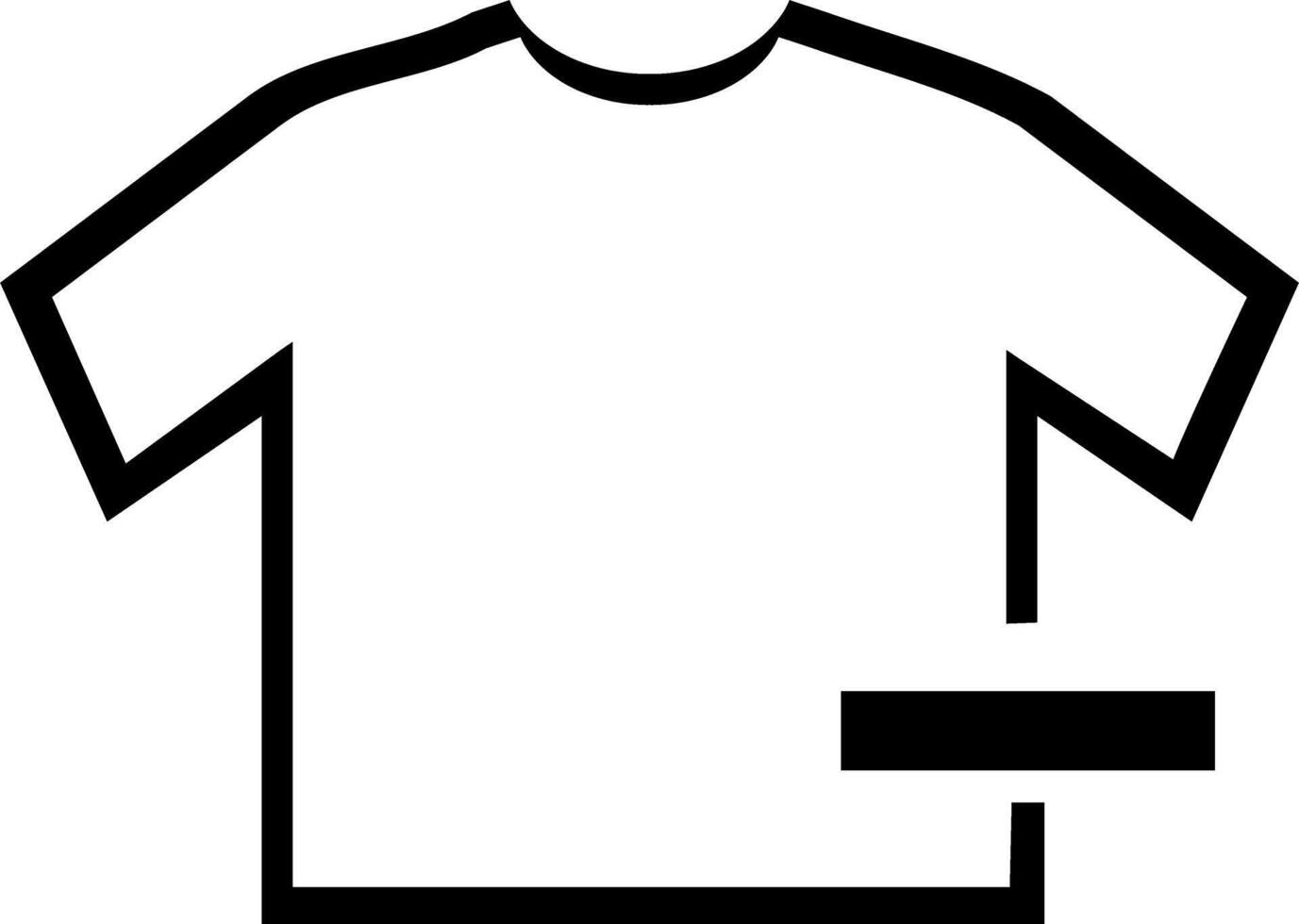 A t - shirt with a black outline vector