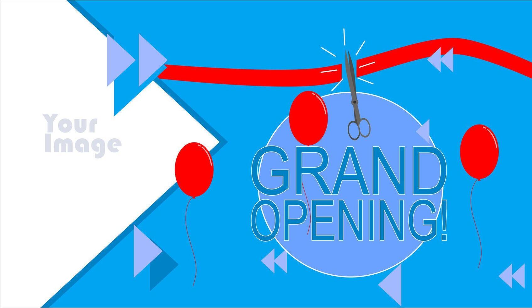 Grand opening banner template vector