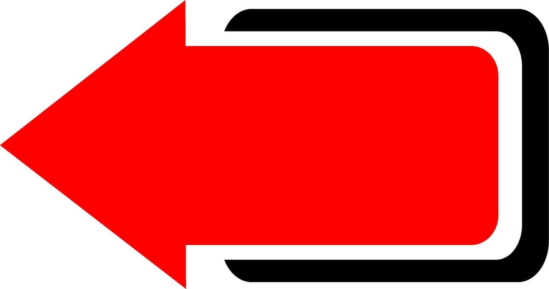 A red arrow pointing to the left vector