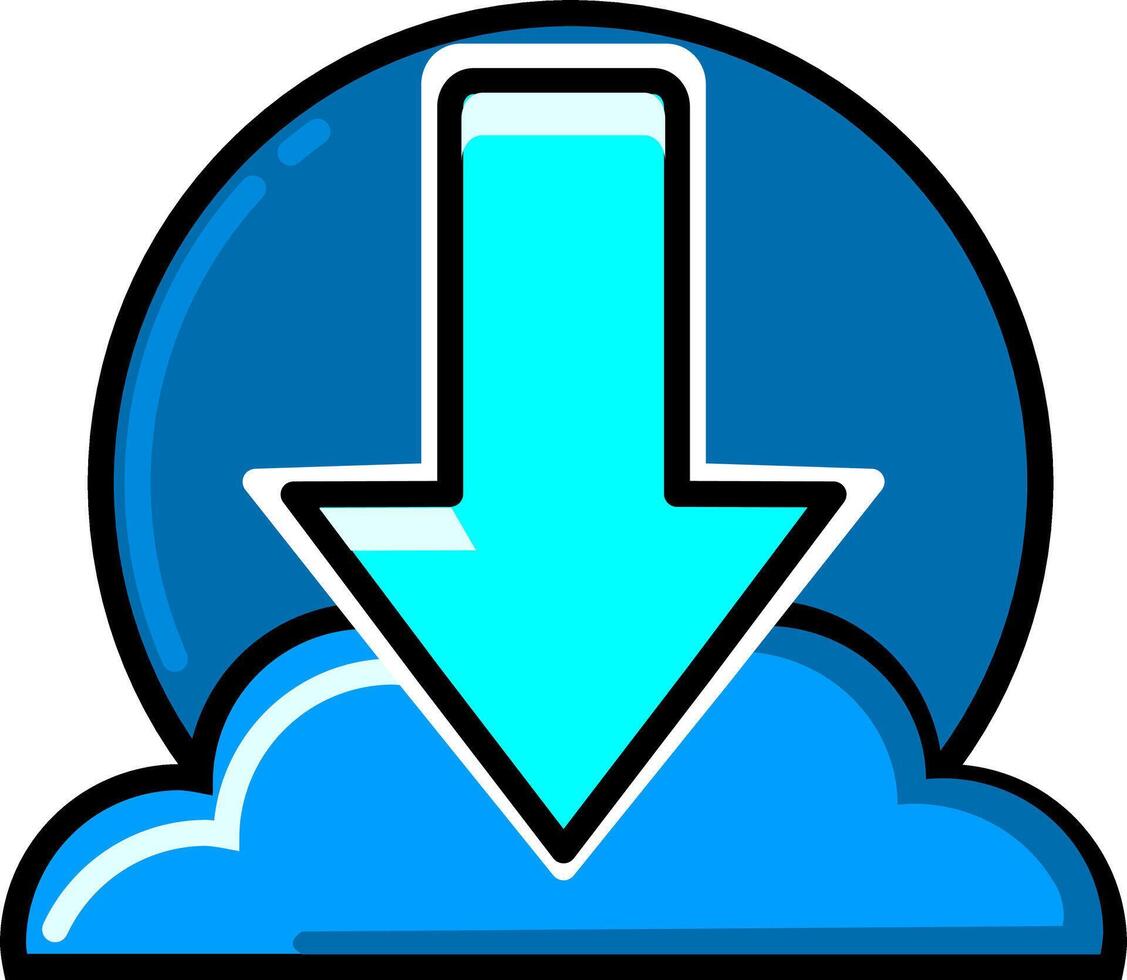 Download cloud icon vector