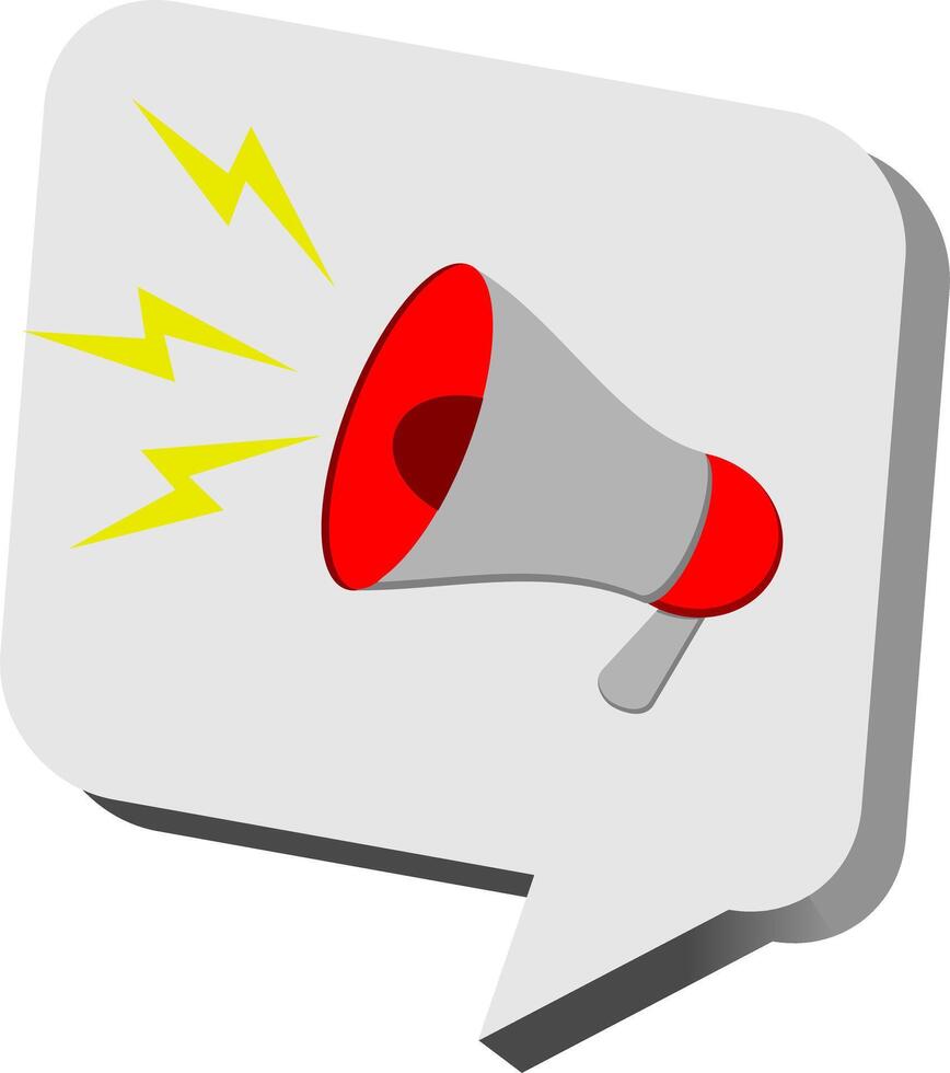 A megaphone icon with lightning bolt vector