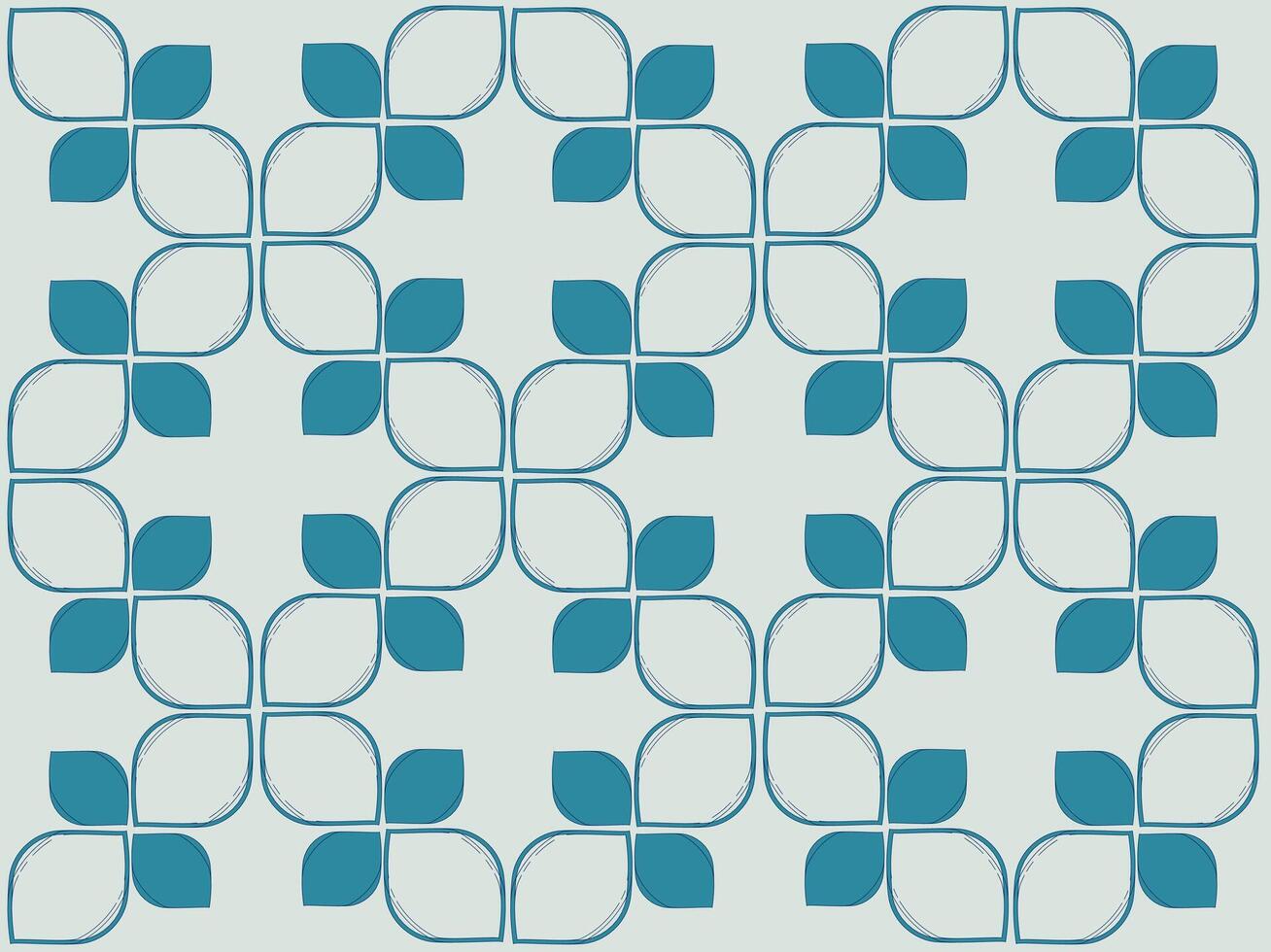A blue and white pattern with leaves vector