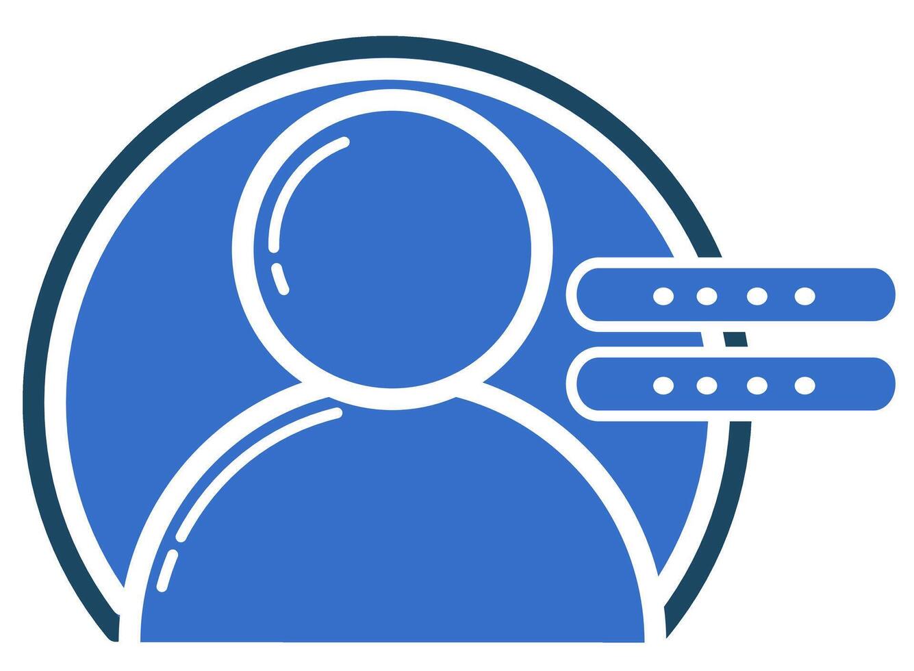 A person with a phone icon in a circle vector