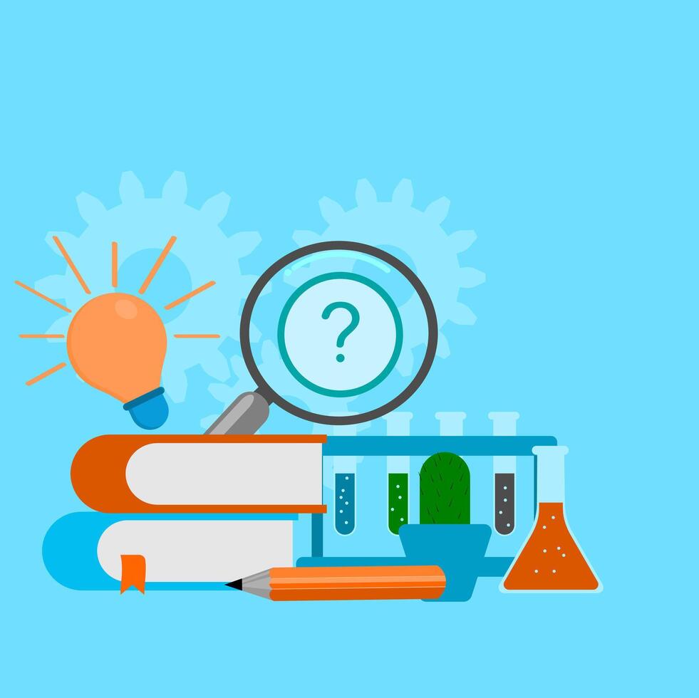 Science and research concept illustration vector
