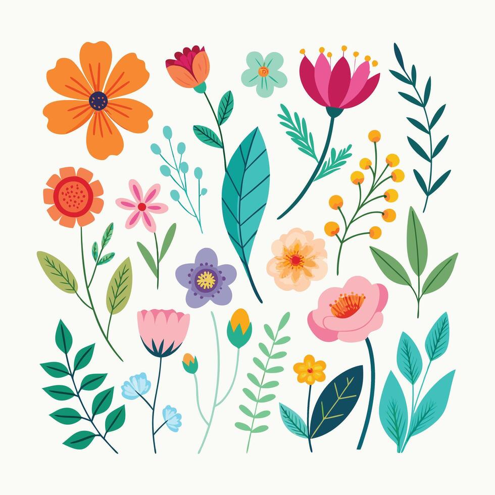 Artful Petals Beautiful Florals vector