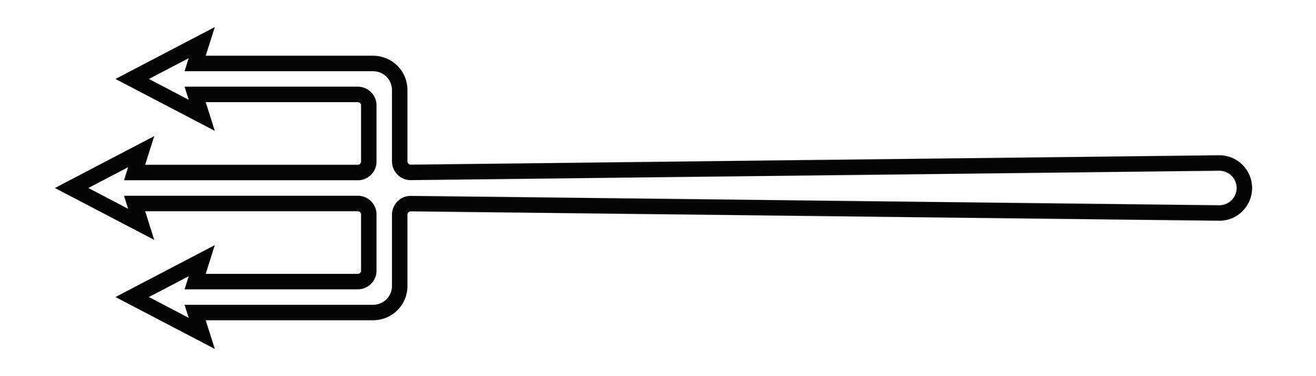 A black and white illustration of a hammer with two arrows vector