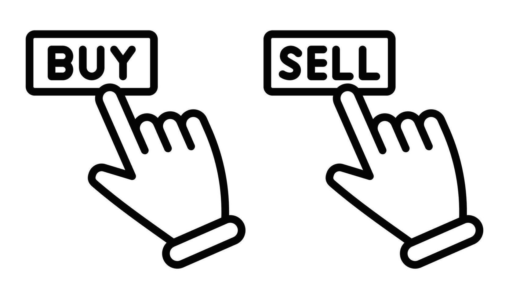 Buy and sell icon illustration vector
