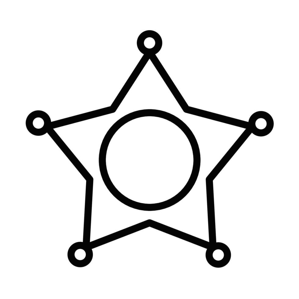 A sheriff star icon on a white background vector