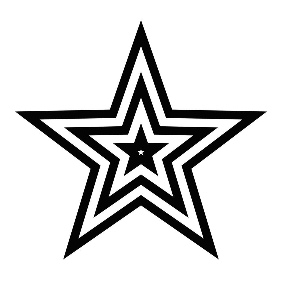 A black and white star with a white background vector