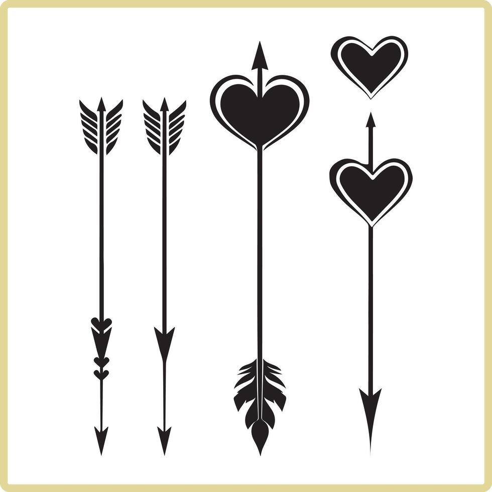 Arrow Silhouette, Love, Valentine's Day vector