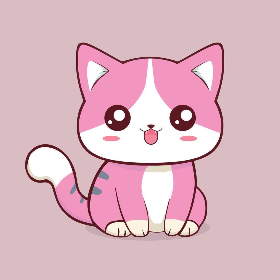 cute little cat with good quality and design vector