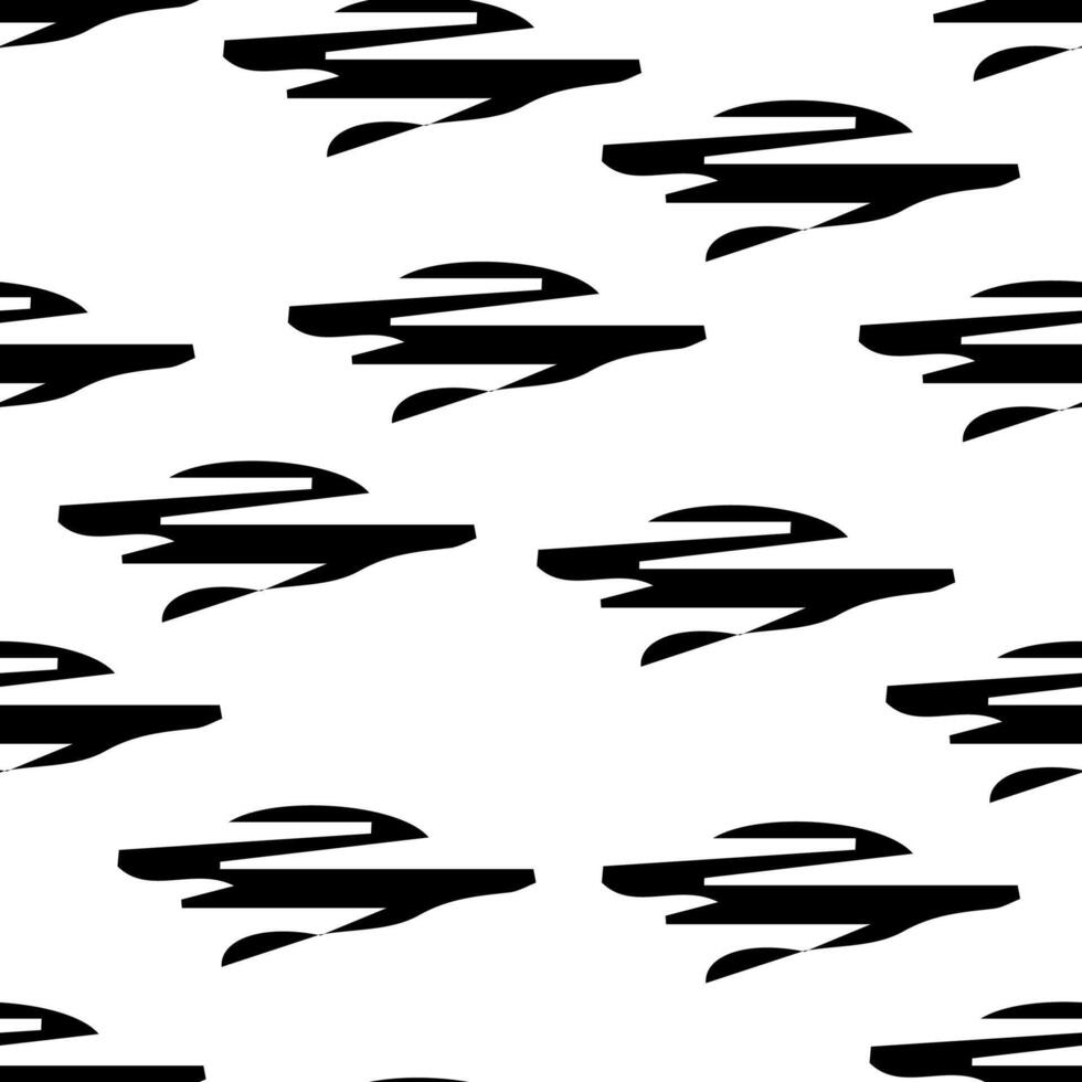 Seamless pattern with black pencil brushstrokes vector