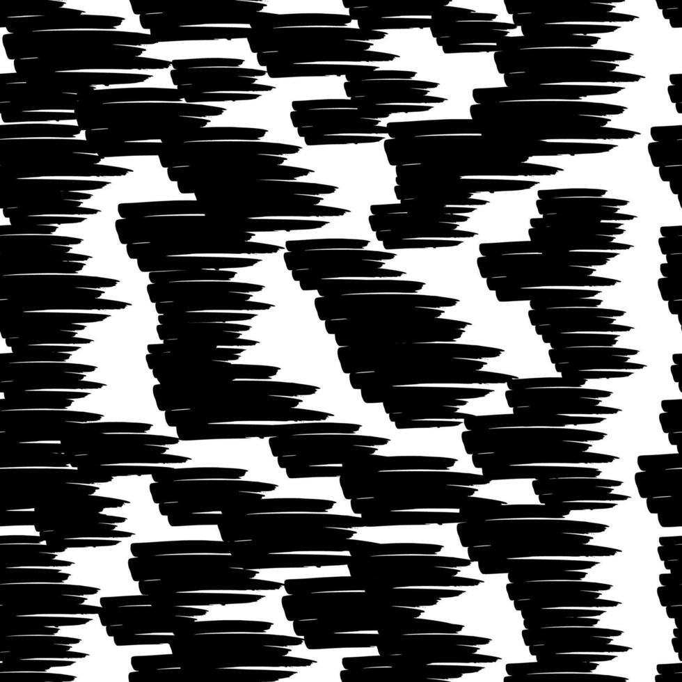 Seamless pattern with black marker scribbles vector