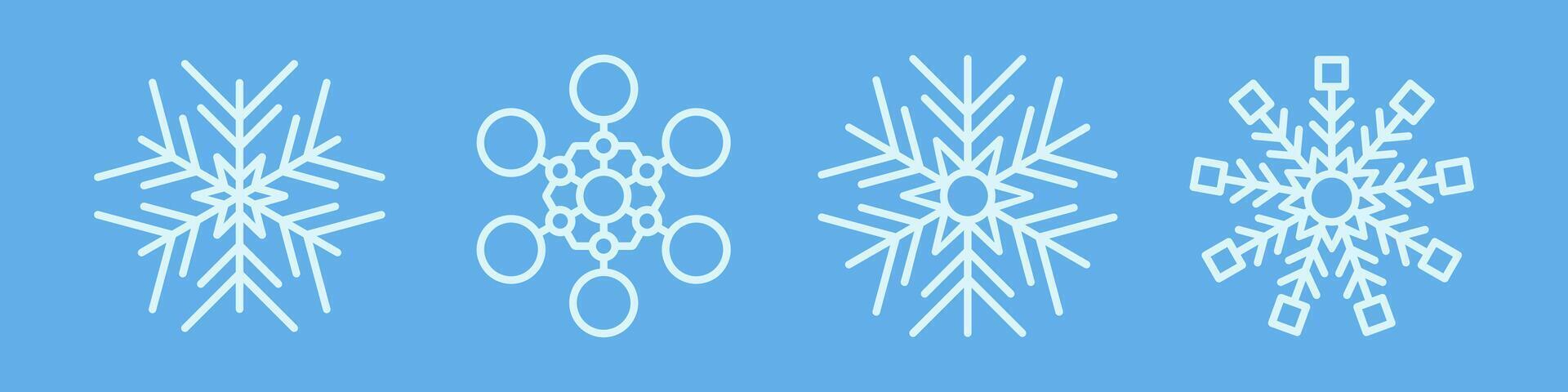 Snowflakes winter collection vector