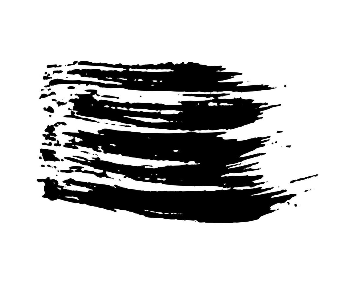 Black brush stroke on white background vector