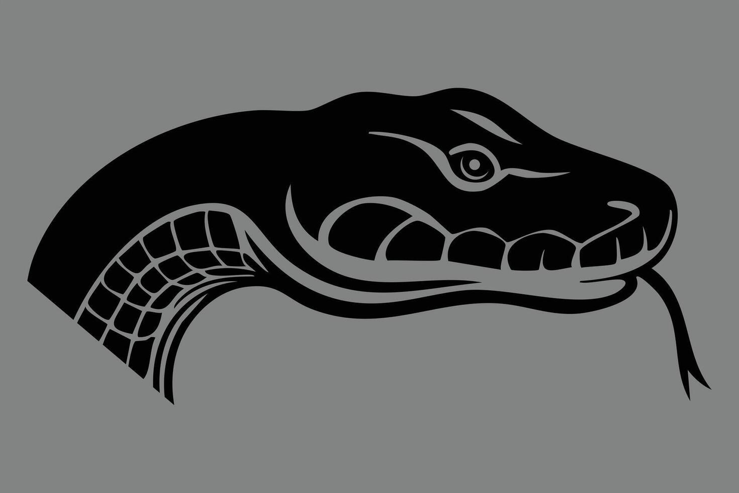 A snake head silhouette image vector