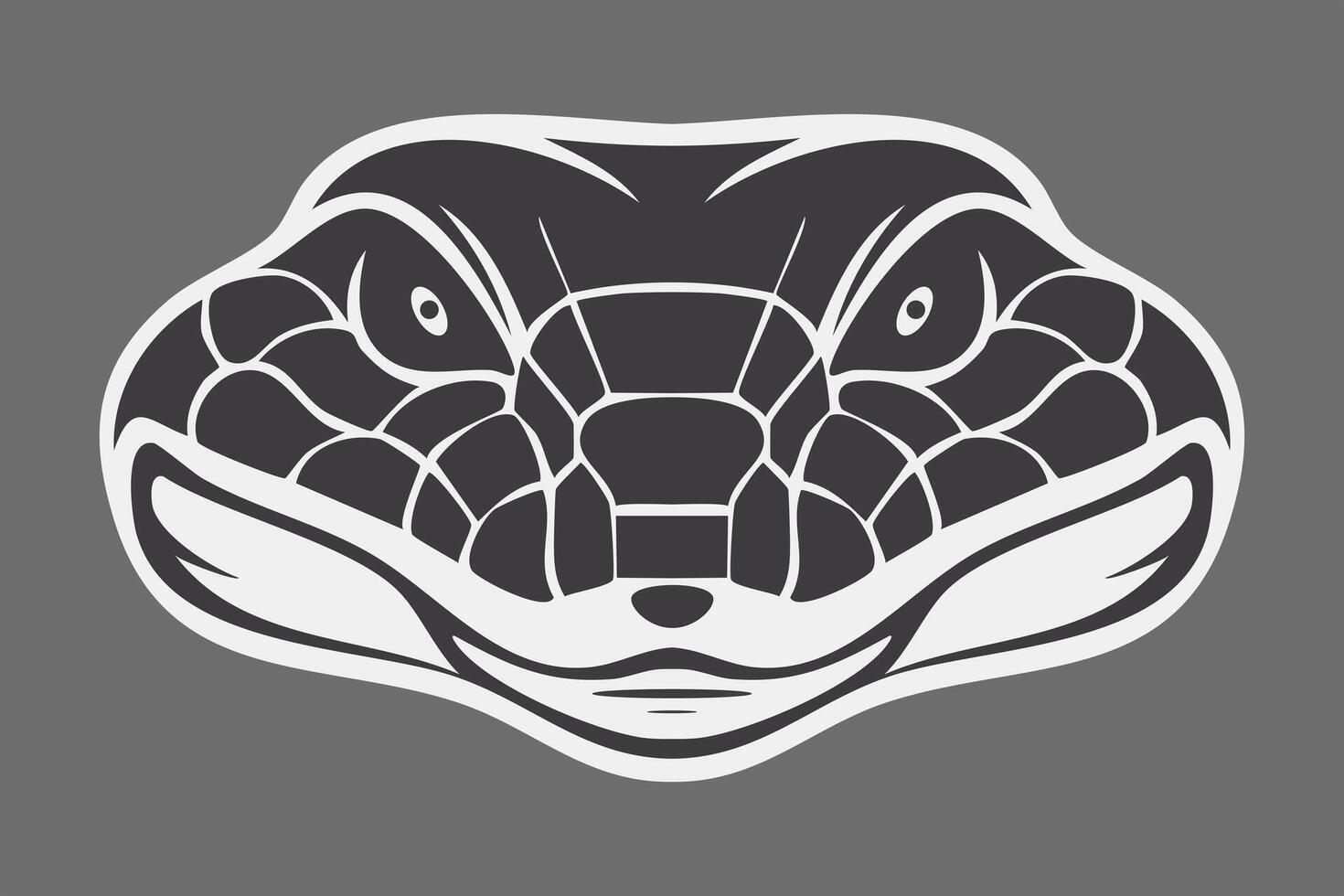 snake head silhouette image vector