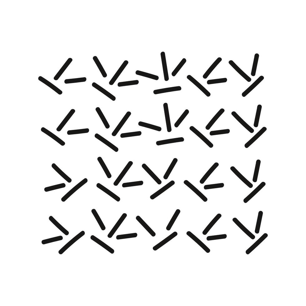 Hand drawn abstract scattered lines. Doodle funny scandinavian pattern with lines vector
