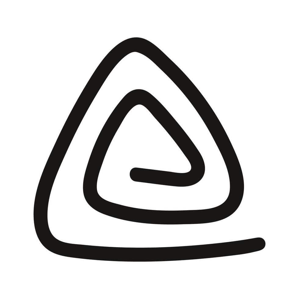 Hand drawn abstract triangle geometric element for nordic design vector