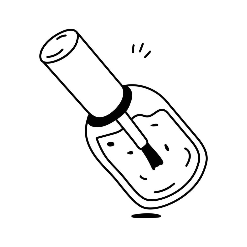 A simple nail polish bottle icon for beauty related designs vector