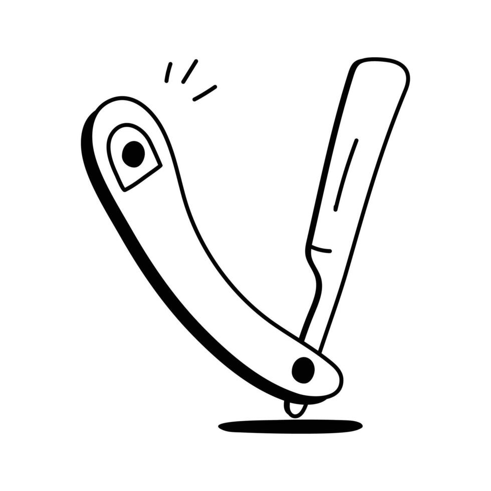 A sleek razor icon suitable for grooming and beauty designs vector