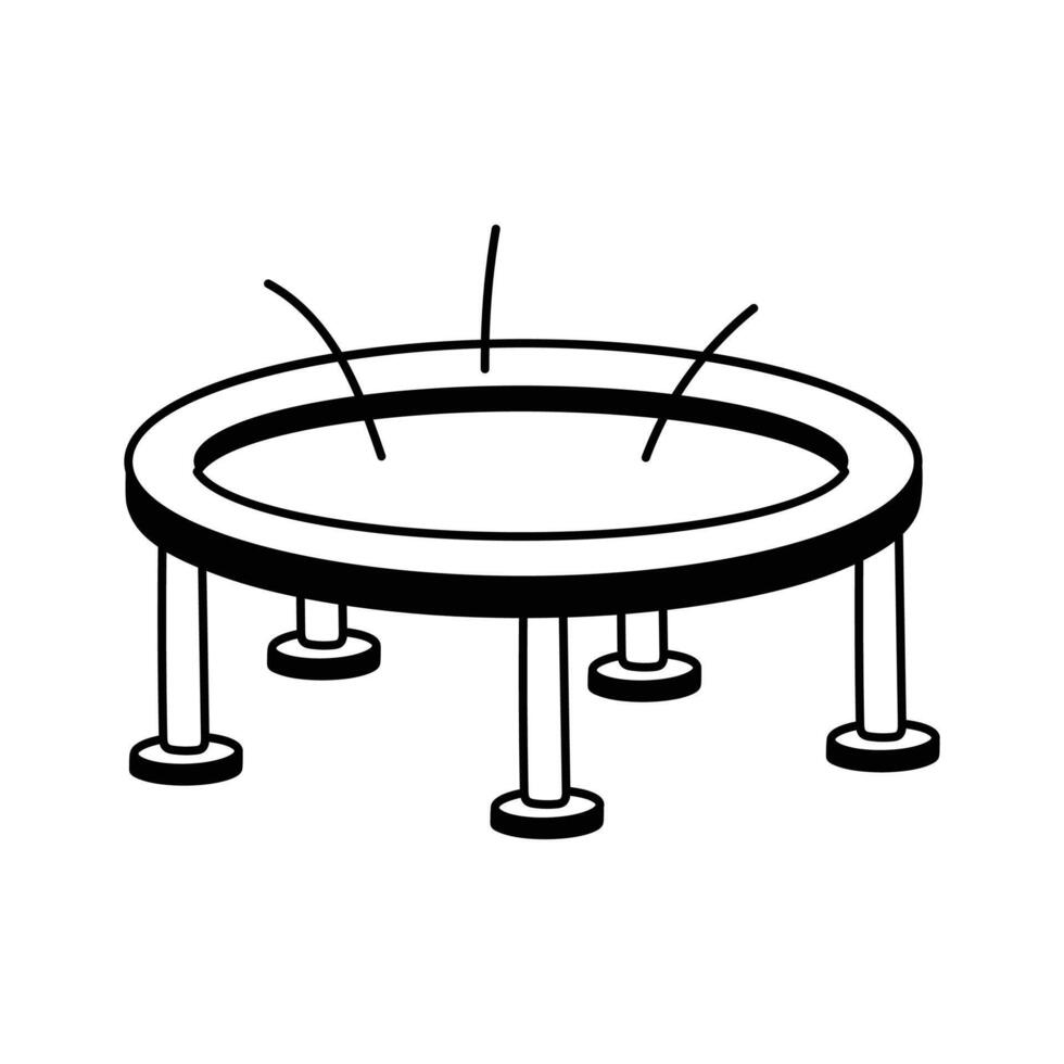 Get this amazing icon of trampoline in modern style vector