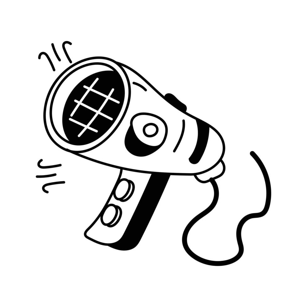 A hair dryer icon for professional styling and salon equipment vector