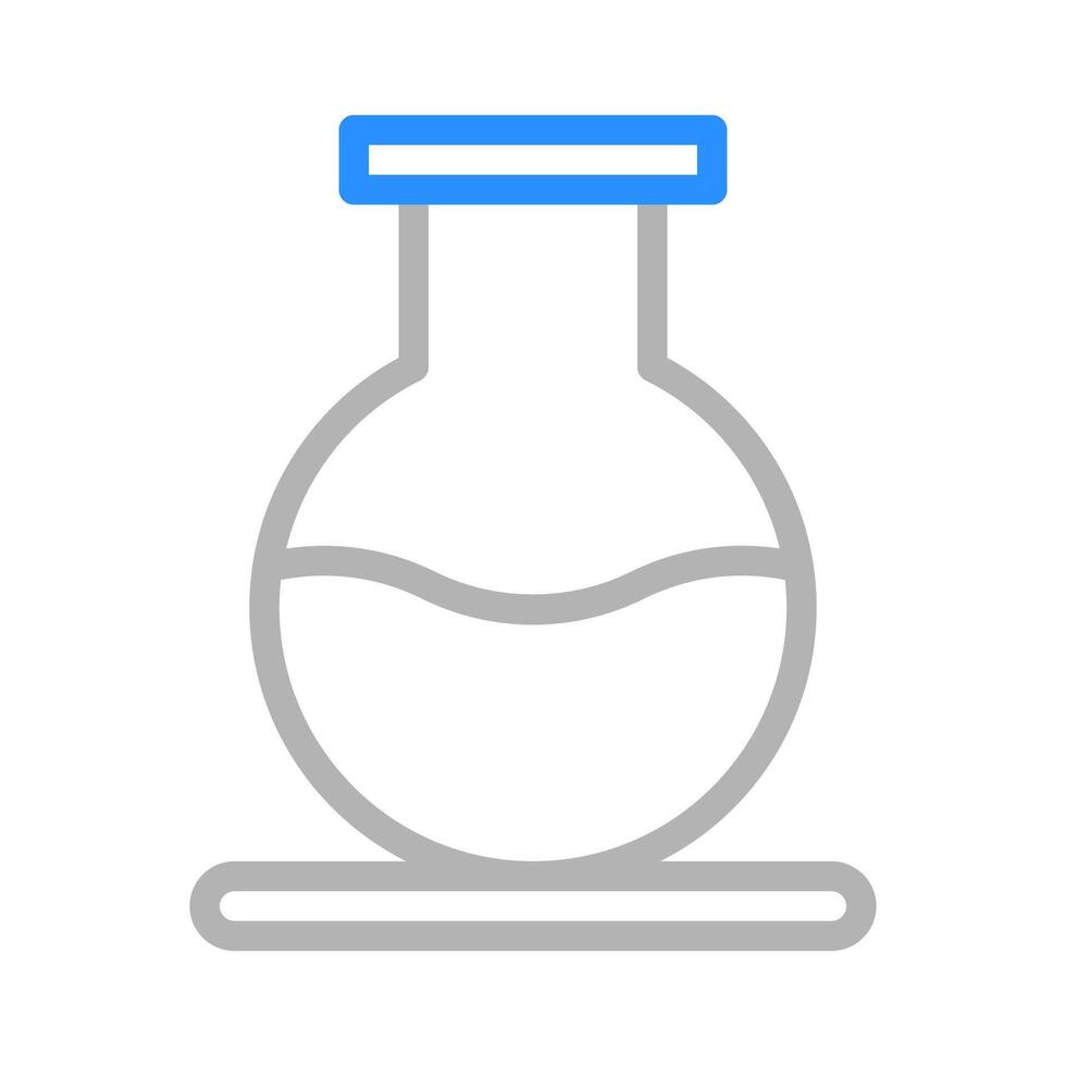 Laboratory flask with liquid. Concept of chemistry, science, and experiment. vector
