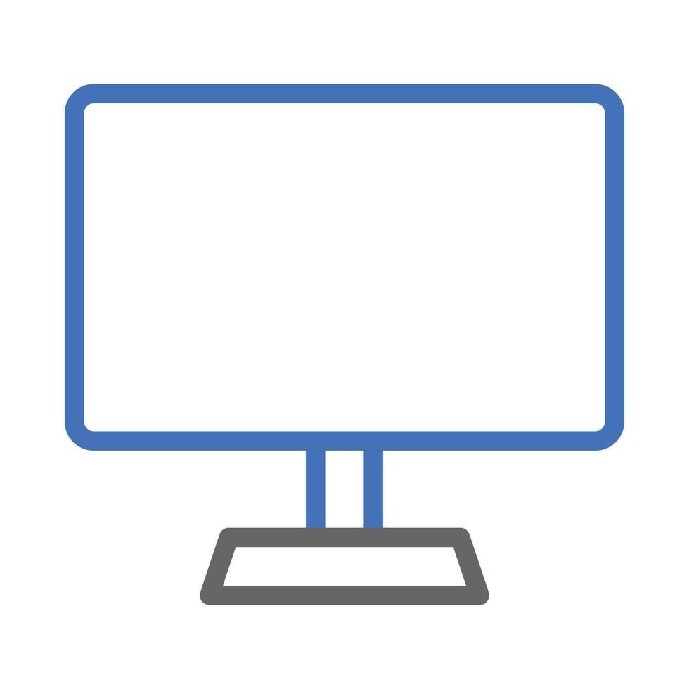 Computer monitor icon with blank screen. Concept of technology, display, and electronics. vector