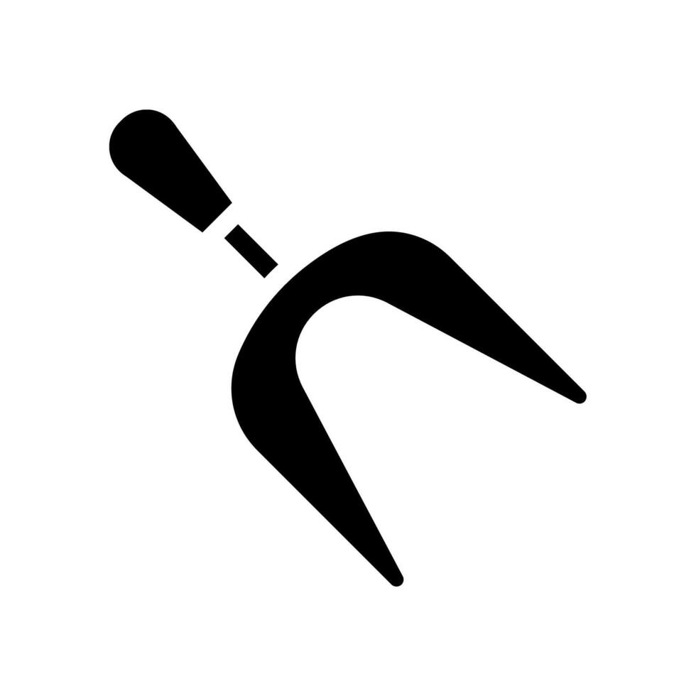 Carving fork silhouette icon. Concept of kitchenware and cooking. vector
