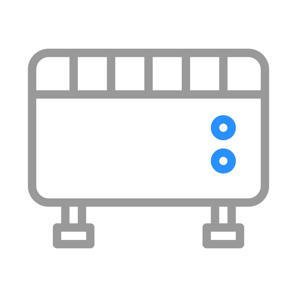 Electric heater icon. Concept of heating, warmth, and comfort. vector