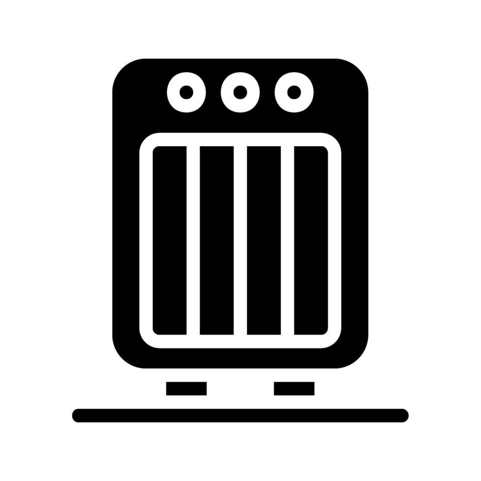 Electric heater icon. Concept of heating, warmth, and comfort. vector