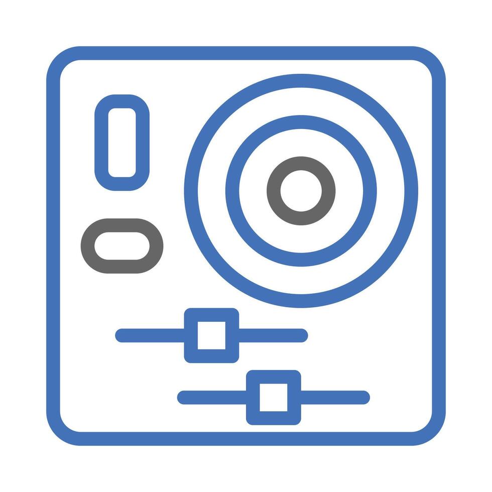 DJ mixer icon. Concept of music, entertainment, and party. vector