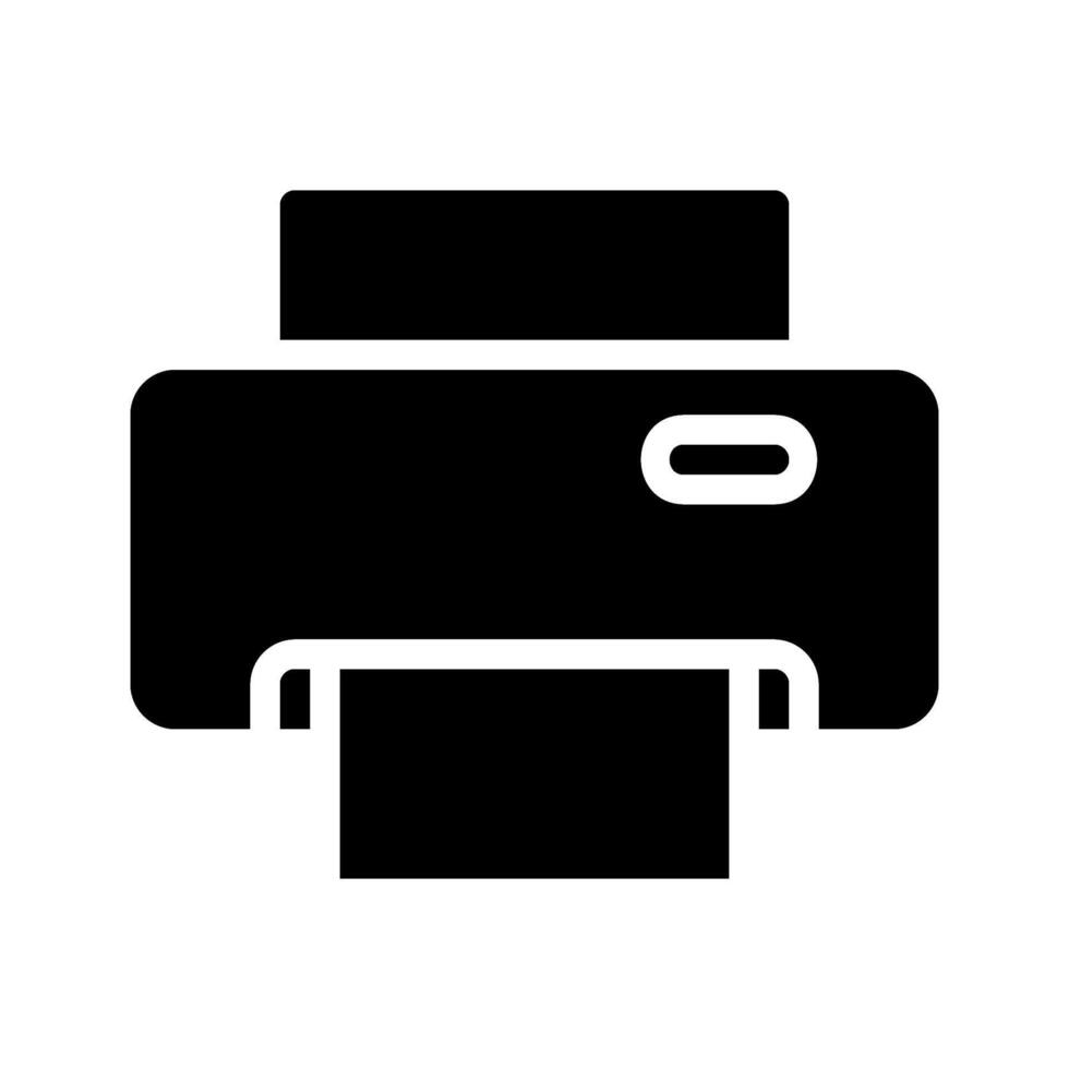 Printer icon. Concept of printing, office work, and document management. vector