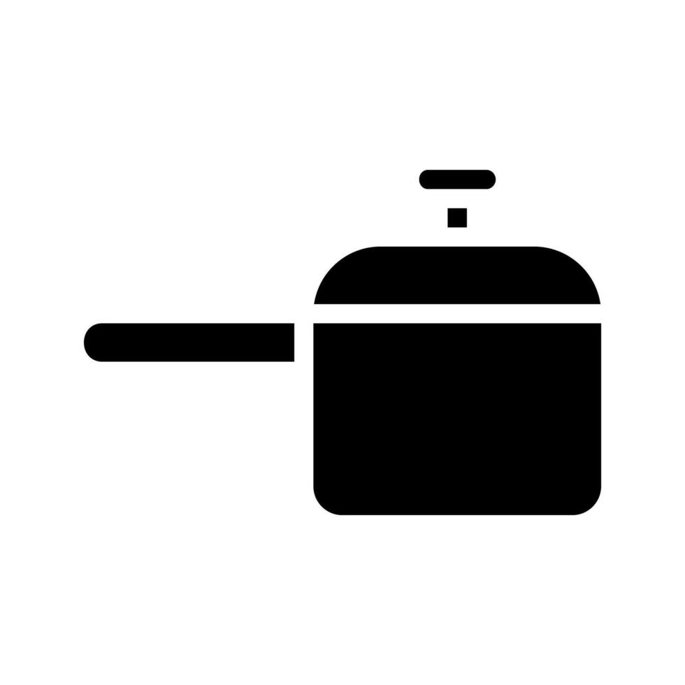 Saucepan icon for cooking and preparing food. Concept of kitchenware and culinary. vector