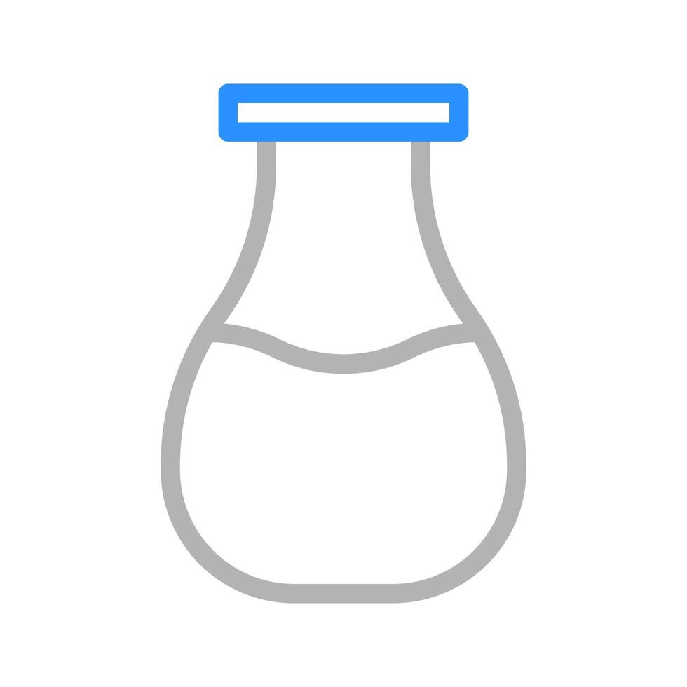 Laboratory flask with liquid. Concept of chemistry, science, and experiment. vector