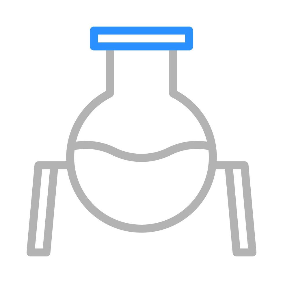 Laboratory flask with liquid. Concept of chemistry, science, and experiment. vector