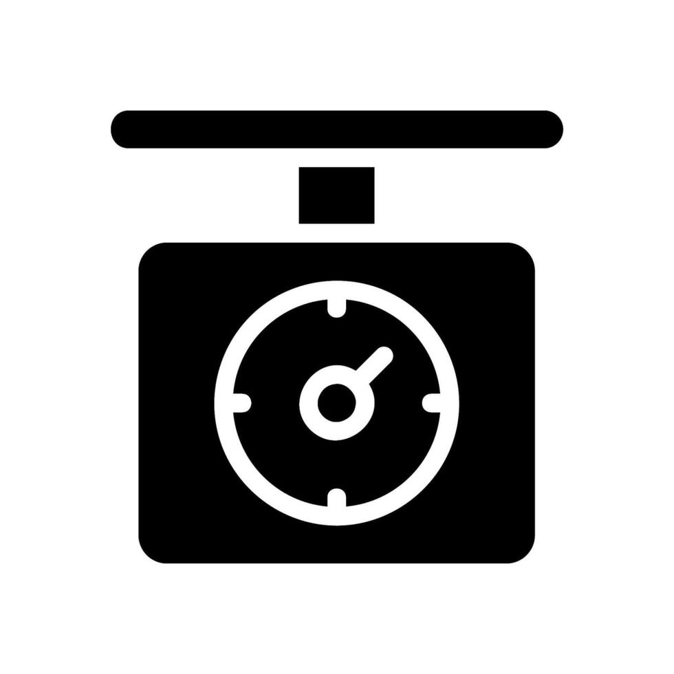 Kitchen scale icon. Concept of weight, measurement, and cooking. vector