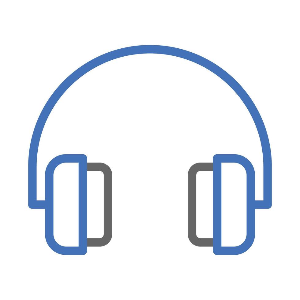 Headphones icon for music and podcast. Concept of audio, sound, and entertainment. vector