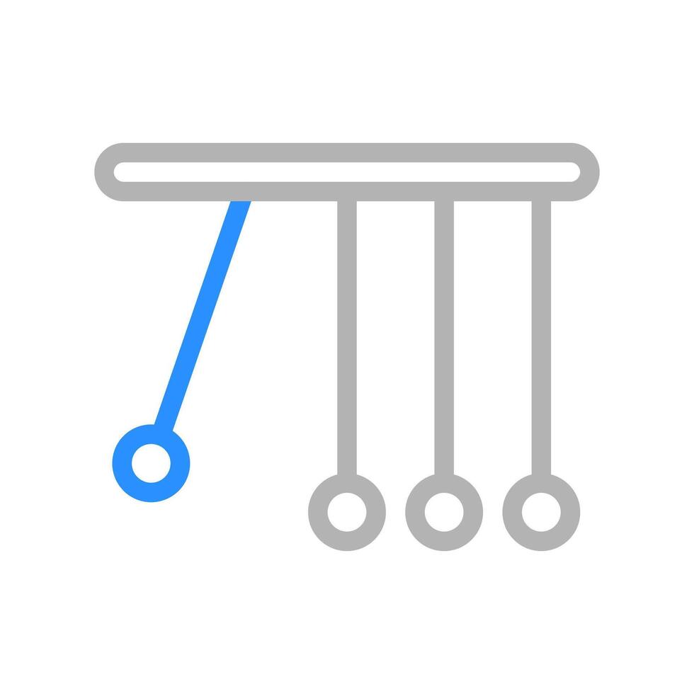 Newton's cradle in motion. Concept of physics, momentum, and energy. vector