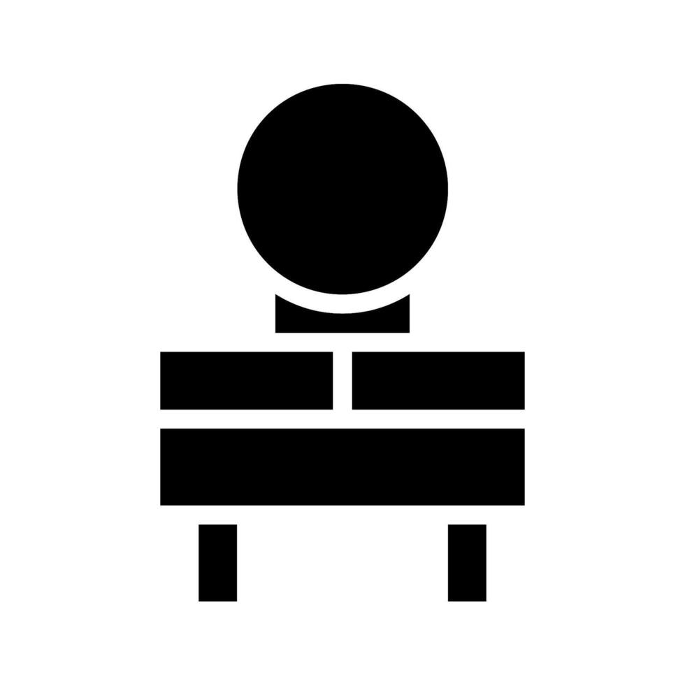 Dressing table with mirror icon. Concept of beauty, fashion, and makeup. vector